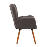 М'яке крісло Флор сіре на ніжках бук, фото 4