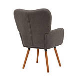 М'яке крісло Флор сіре на ніжках бук, фото 5