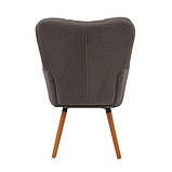 М'яке крісло Флор сіре на ніжках бук, фото 6