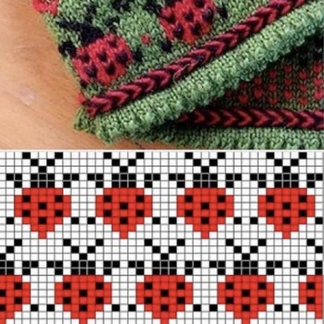 Візерунок жакарду спицями