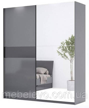Шафа-купе Тео  h2,1 Антрацит мат/Дзеркало   Миро-Марк, фото 1