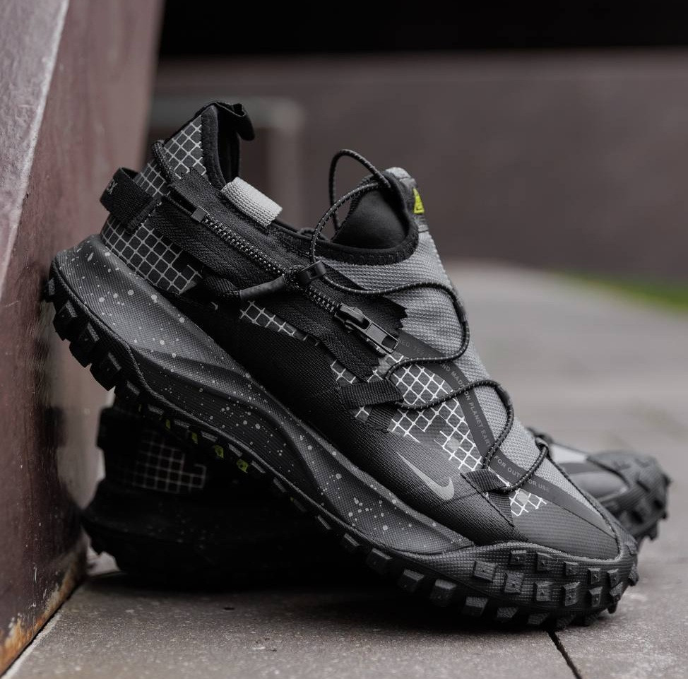 Чоловічі кросівки Nike ACG Mounth Low Gore-Tex Zip теплі осінь-зима сірі. Фото наживо, фото 1