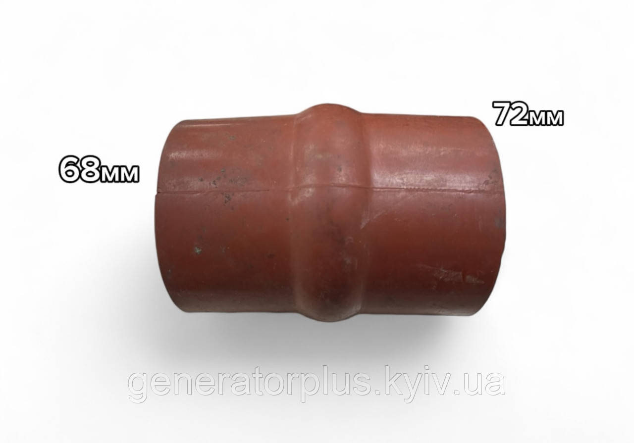 Патрубок охолодження 68 мм на 72 мм, фото 1