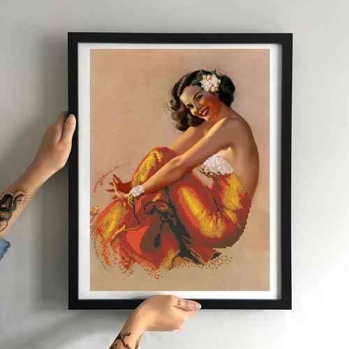 Заготовка для вишивки ТМ Мосмара by Rolf Armstrong ММЖС-001 [Материал: Атлас підклеєний флізеліном], фото 1