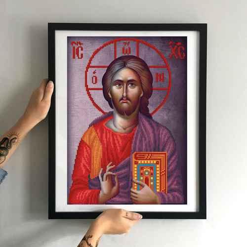 Заготовка для вишивки ТМ Мосмара В ім&rdquo;я Отця і Сина і Святого Духа ММР-007 [Материал: Атлас підклеєний флізеліном], фото 1