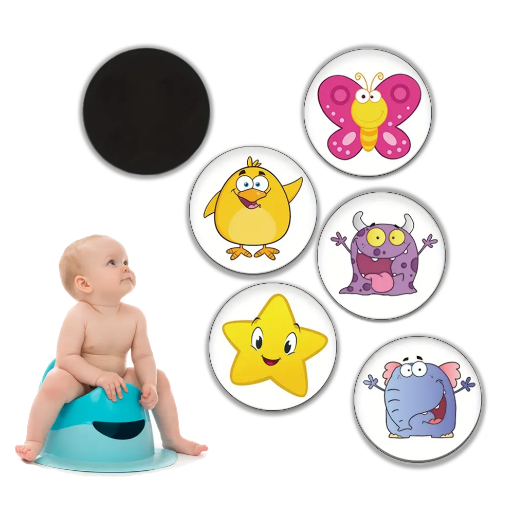 Наліпки для привчання дитини до горщика Казкові (5 шт.) Різнокольорові 7 см 0724 MEGAZayka