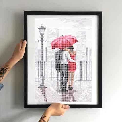 Заготовка для вишивки ТМ Золота Підкова Двоє під парасолькою ЗПЛ-011, фото 1