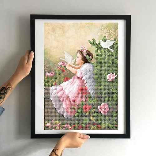 Заготовка для вишивки ТМ Золота Підкова Ангелик с голубами ЗПА-008, фото 1