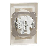 Розетка подвійна без заземлення Schneider Electric Asfora кремова, фото 6