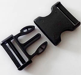 Фастекс карабін пластиковий 40 мм чорний (пряжка замок)