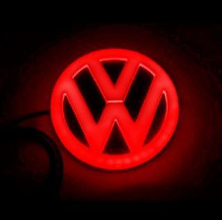 LED динамічна Эмблема задня VW (Фольцваген)  110 мм Tiguan Passat B7 EU Passat B6 Variant  Хром Червоний колір підсвітки