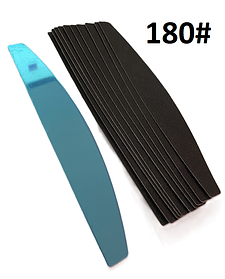 Пилочка для манікюру основа (Металева основа "півмісяць із змінними файлами 10шт 180# у подарунок)