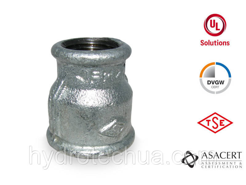 Муфта редукційна оцинкована ВВ 3/4"х1/2"