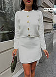 Тепленький костюм: кардиган зі спідницею 8045 со, фото 3