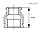 № 240 Муфта редукційна оцинкована ВВ 3/4"х1/2", фото 4