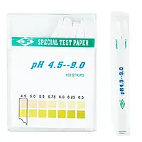 Медичний лакмус (рН - тест) 4.5-9.0 рН (слина, сеча, секрети) 100 смужок