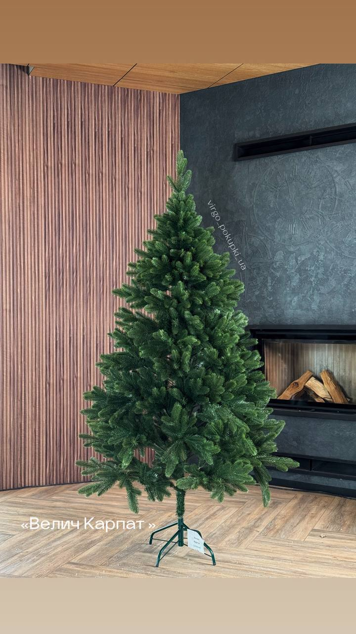 Новорічна - Штучна ялинка ‚Велич Карпат Зелена 2.2 м, фото 1