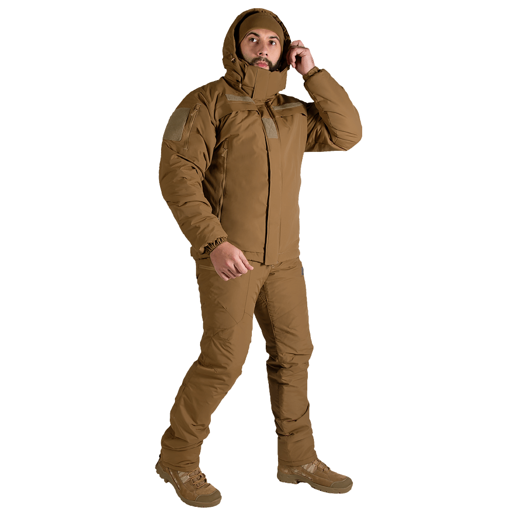 Зимовий тактичний костюм Patrol Taslan (куртка та штани на підтяжках) Койот S, фото 1