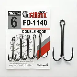 FD-1140 No6 Подвійний гачок Fanatik (21443)