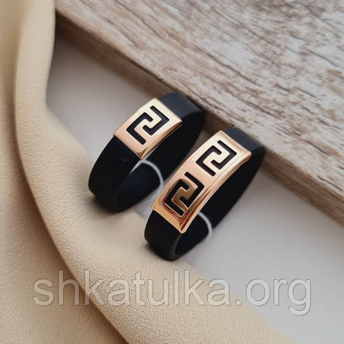 Каблучки з каучуку із золотом та орнаментом пара 1.07