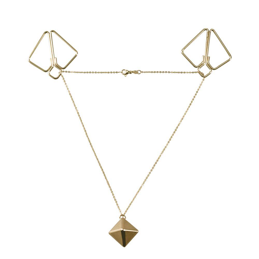 Затискачі для сосків із важкою підвіскою LOCKINK Nipple Clamps with Heavy Pendant - Golden