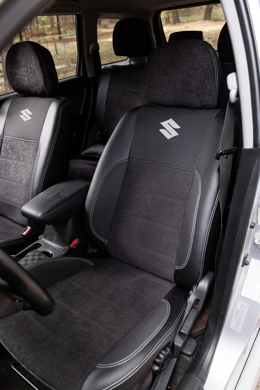 Чохли на сидіння Сузукі СХ4 (Suzuki SX 4) MAX-K комбіновані аригона алькантара, фото 1