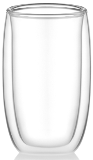 Набір чашок із подвійними стінками ARDESTO, 380 мл, 2 шт., боросилікатне скло, прозорий