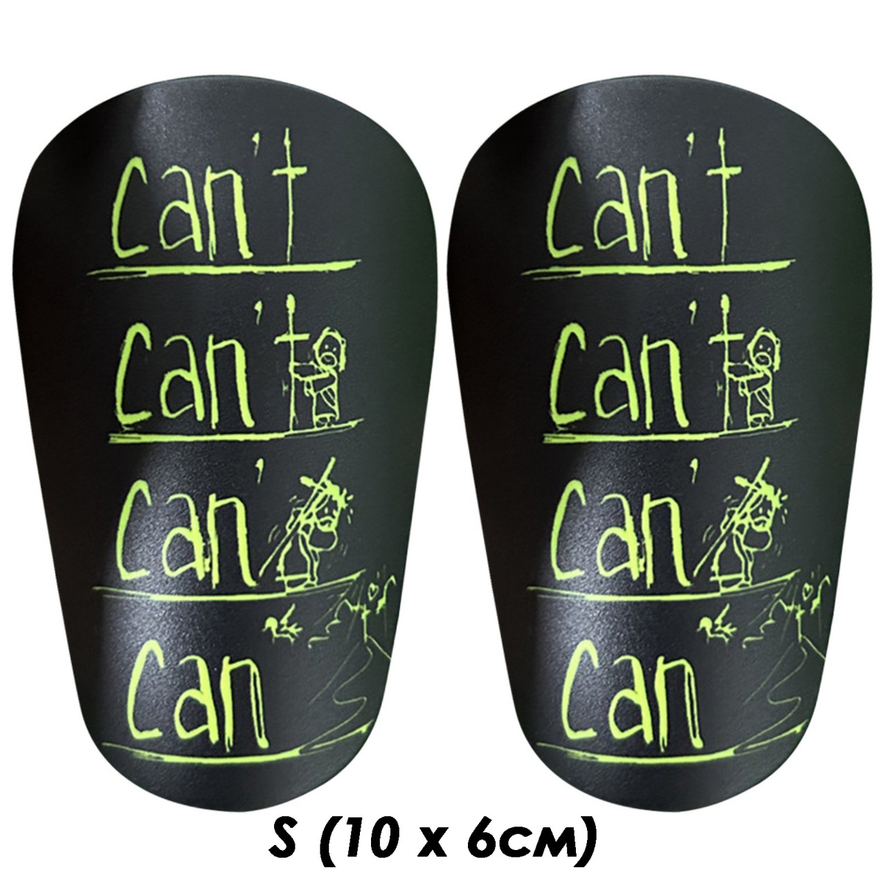 Щитки футбольні Can't mini міні S (10x6см) чорно-салатові