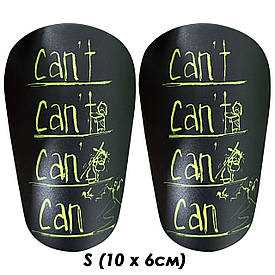 Щитки футбольні Can't mini міні S (10x6см) чорно-салатові