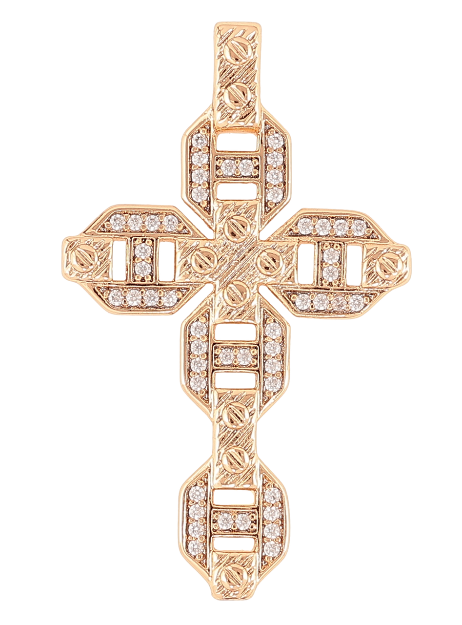Кулон Xuping Позолота 18K "Хрест з цирконієм» для ланцюжка до 3мм