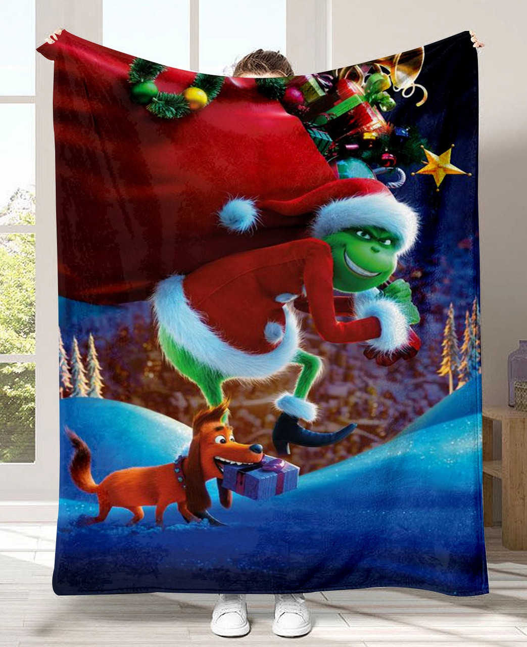 Дитячий флісовий плед Grinch Грінч - викрадач Різдва, розмір 125х150 см, фото 1