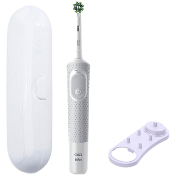 Електрична зубна щітка Oral-B Vitality D103 Pro Cross Action Maximiser White (1 нас.) (підставка + футляр)