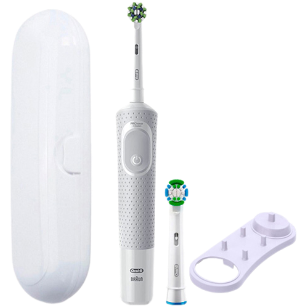 Електрична зубна щітка Oral-B Vitality D103 Pro Cross Action Maximiser White (2 нас.) (підставка + футляр)