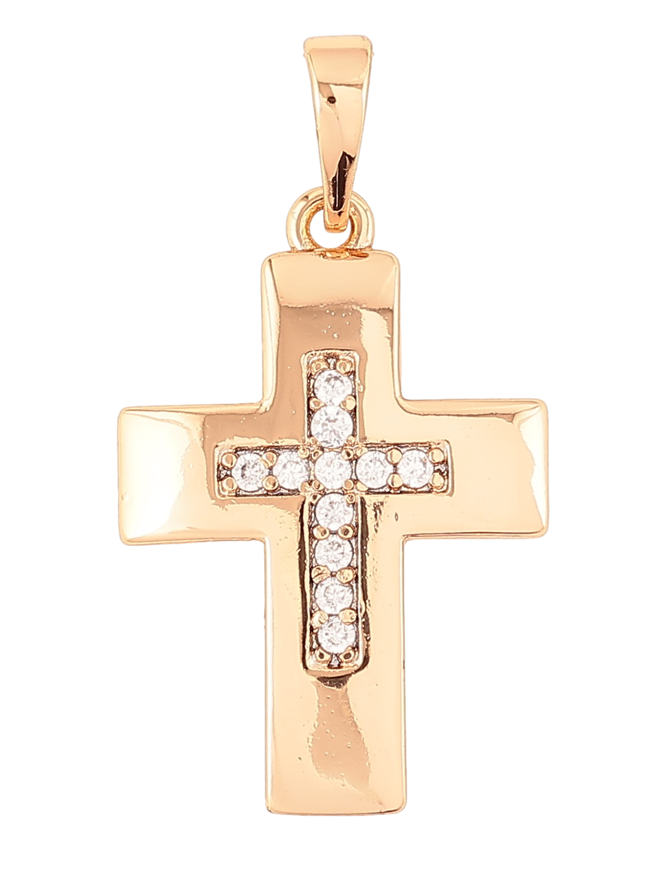 Кулон Xuping Позолота 18K "Хрест з цирконієм» для ланцюжка до 6мм