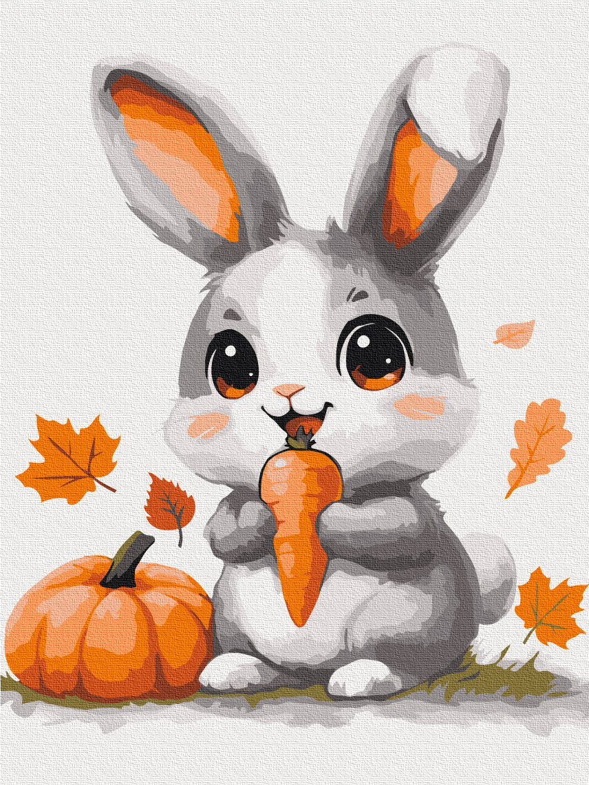 Картина за номерами дитяча Зайчик, фото 1