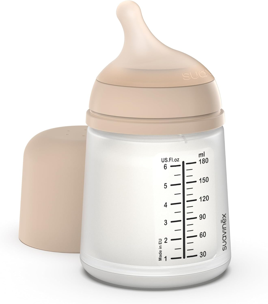 Пляшечка Suavinex Zero Beige 180 мл соска адаптивний потік