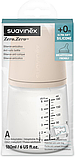 Пляшечка Suavinex Zero Beige 180 мл соска адаптивний потік, фото 4