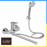 Змішувач у ванну кімнату Lidz Wieza з душем і лійкою Крани змішувачі для ванної Змішувачі для душу