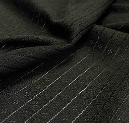 Трикотаж с візерунком чорний, ширина 160 см.