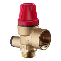 Запобіжний клапан 1,5BAR, 1/2x3/4 ВН з вих.під манометр KR.1262, KOER, Арт.57929