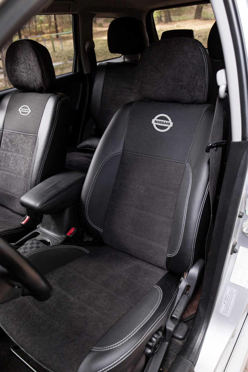 Чохли на сидіння Ніссан Версо Ноут (Nissan Verso Note) MAX-K комбіновані аригона алькантара