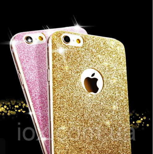 Cиликоновый переливающийся розовый золотистый чехол для iPhone 7 и iPhone 8 (4.7") - фото 2 - id-p445161586