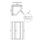 Душова кабіна Qtap Scorpio BLA10995-AC6 90х90 см, скло Clear 6 мм, CalcLess, без піддона, фото 3