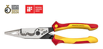 Пласкогубці мультифункціональні діелектричні VDE 1000V, 225 мм , Industrial, 8 в1,,Wiha (Німеччина)