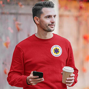 Світшот B&C червоний Екстрена медична допомога