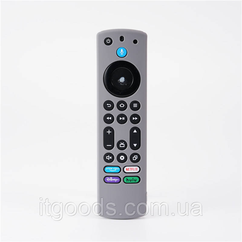 Сірий силіконовий захисний чохол для пульта Toshiba Smart TV / Insignia Fire TV 2021 CT-95018, NS-RCFNA-21, CT-RC1US-21