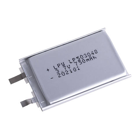 LiPo 750 mAh, 3,7V, 5,2x30,5x48,5 мм LiPower акумулятор літій-полімерний LPW503048, фото 1