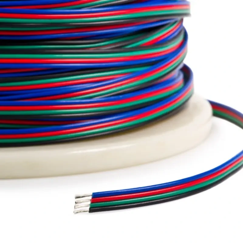 Дріт PROLUM™ для RGB LED стрічки 4х0.35 мм(100 м)