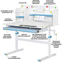 Дитяча зростаюча стіл парта для хлопчика Evo-kids TH-230 Blue, фото 3