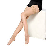 Панчохи бежеві мереживні, фото 2